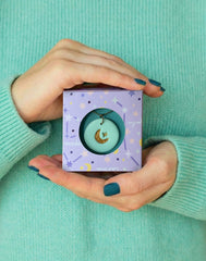 Colgante luna y estrella verde menta