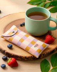 Funda de gafas "Cuadros amarillos"