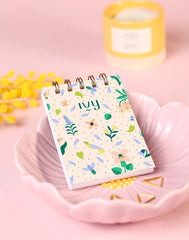 Cuaderno de bolsillo "Floral bloom" blanco
