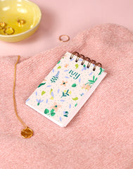 Cuaderno de bolsillo "Floral bloom" blanco