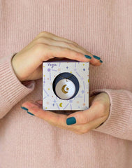 Colgante luna y estrella blanco