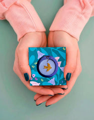 Colgante lila pájaro