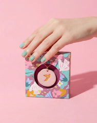 Colgante rosa pájaro