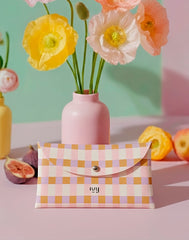 Cartera cuadros amarilllos