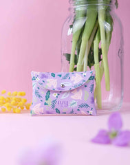 Monedero Leaves and feather morado