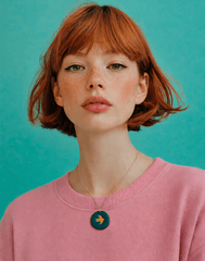 Colgante verde azulado pájaro