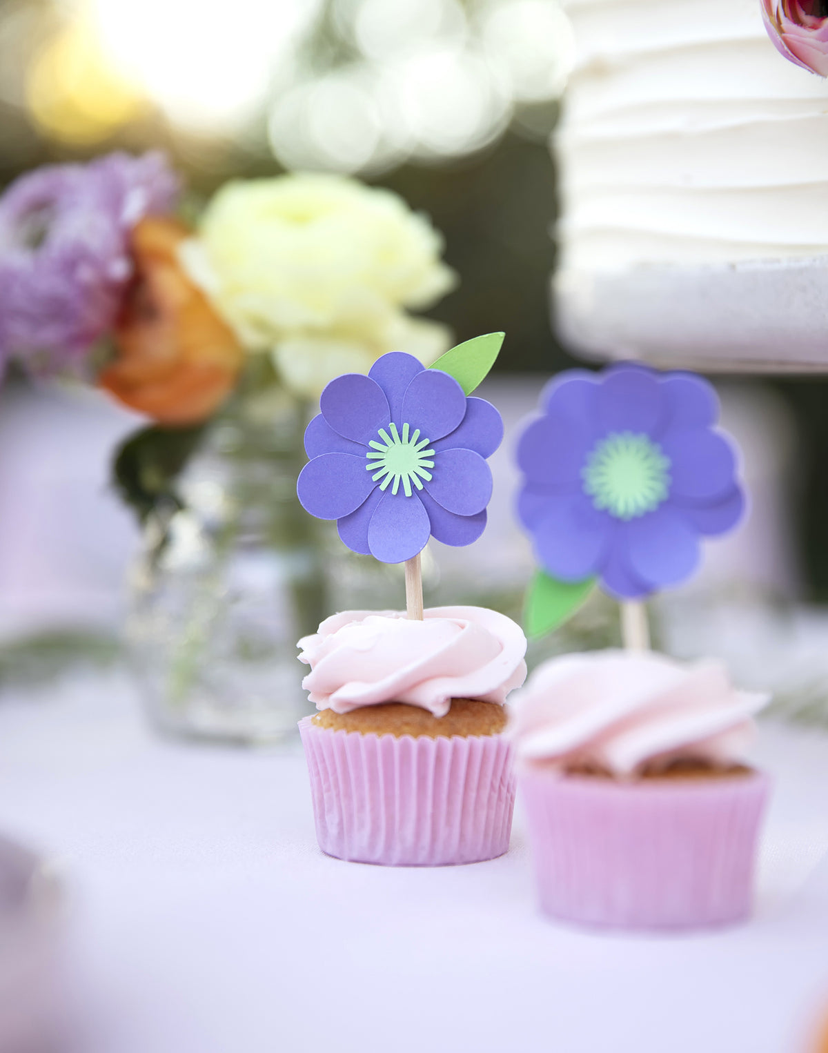 Toppers dos tipos de flores